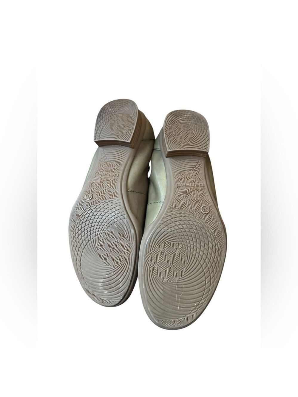 DANSKO Kira Ballet Flat Womens 37/6.5 Green Leather Round Toe Comfort Cushioned - Picture 3 of 10